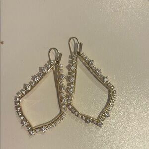 Kendra Scott Gold and Silver Crystal Earrings